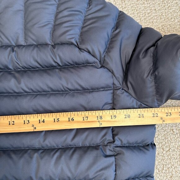 LL Bean Puffer Jacket Medium Gray 650 Down Fill Downtek Hooded Lined - Picture 13 of 14